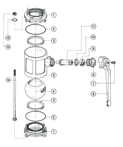 O-Ring for 3 Bolted Ball Valve: Part # 2