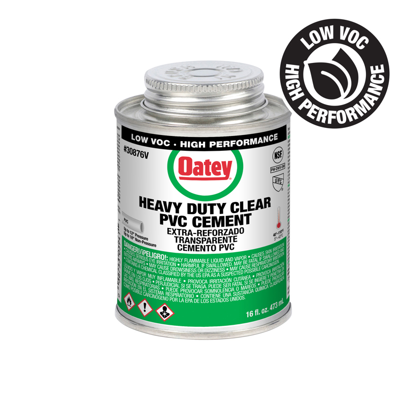 Oatey Heavy Duty Clear PVC Cement- 16oz