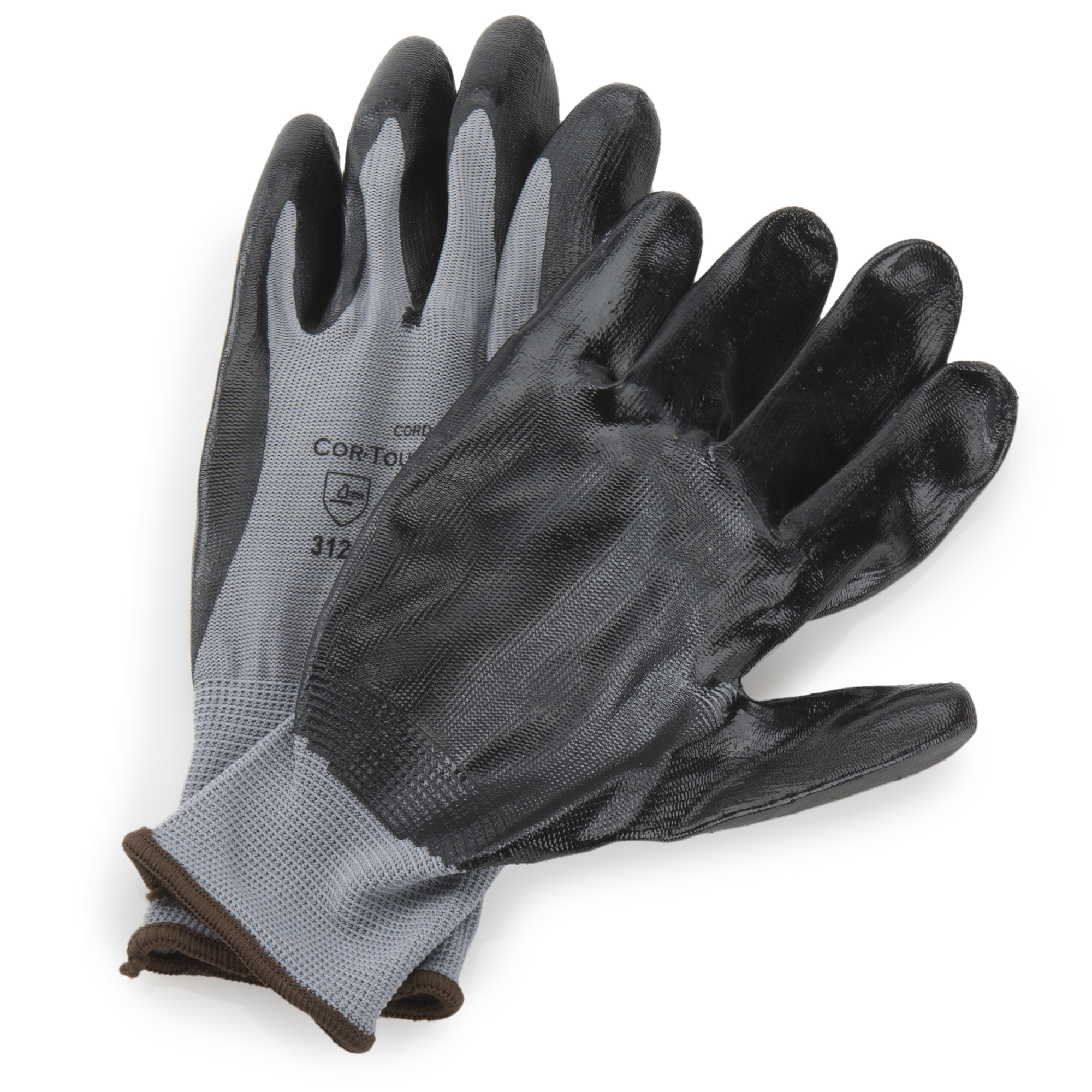 Gray Nitrile Coated Palm Dip Glove