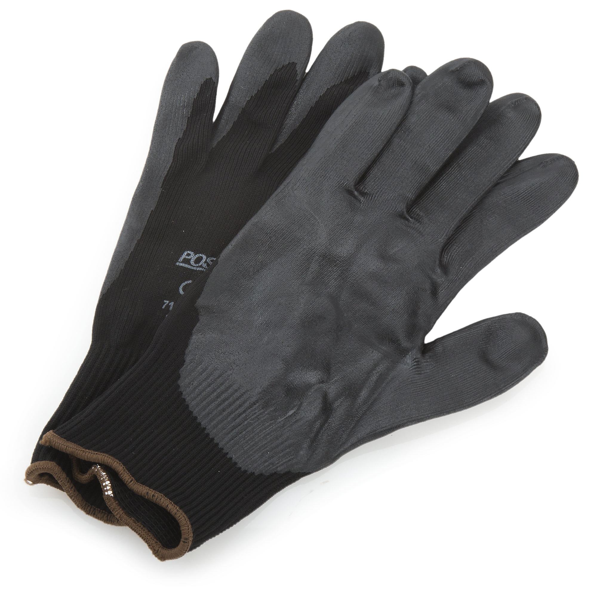 BLACK BI-POLYMER PALM COATED DOTTED PALM GLOVE