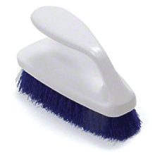 IRON HANDLE SCRUB BRUSH, POLY BRISTLES